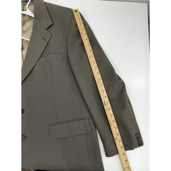 Evan Picone for The Bon-Ton Mens Blazer Size Unknown Brown Pure Wool Altered - Picture 10 of 12
